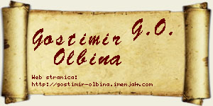 Gostimir Olbina vizit kartica